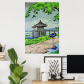 Drizzling Rain in Ukimido Fujishima Takeji 1950 Poster (Thuiskantoor)