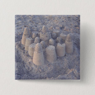 droamy sandcastle vierkante button 5,1 cm