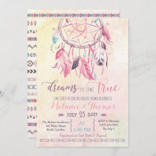 Drocatcher Boho Bridal Shower Invitation Tribal Kaart