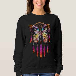Drocatcher Butterfly Feathers Boho Native Americ Trui