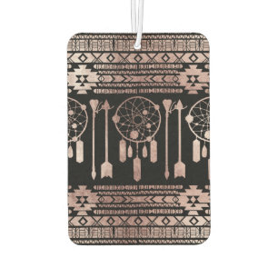 Drocatcher Roos Gold Tribal Aztec op Black Luchtverfrisser