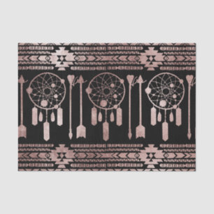 Drocatcher Roos Gold Tribal Aztec op Black Tissuepapier
