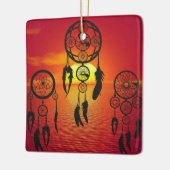 Drocatcher Sunset Keramisch Ornament (Links)