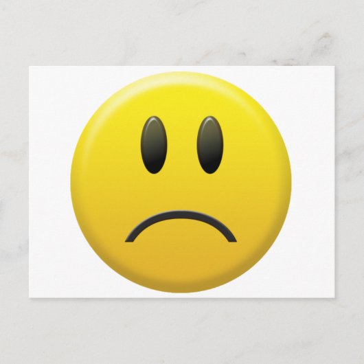 Droevig Gezicht Briefkaart (Voorkant)