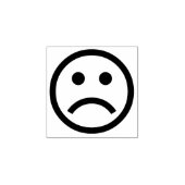 Droevig gezicht ☹ rubberen stempel (Afrduk)