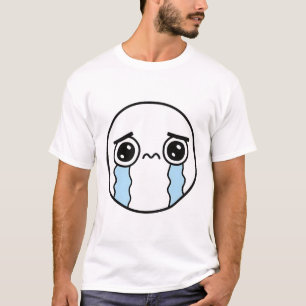 Droevig Huilend Gezicht Emoji T-shirt