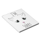 Droevig kattengezicht: Het spijt me Notitieblok (Schuin)