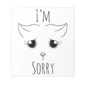 Droevig kattengezicht: Het spijt me Notitieblok (Voorkant)