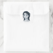 Droevig meisje sticker (Tas)