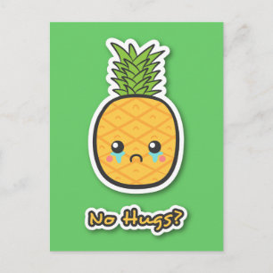 Droevige Ananas die geen knuffels krijgt Briefkaart