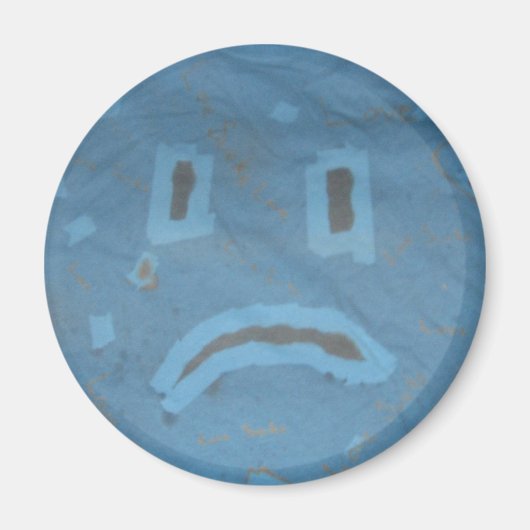 Droevige gezichtsmagneet magneet (Voorkant)