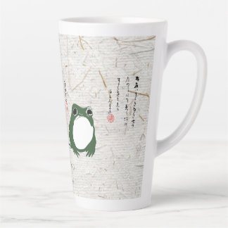Droevige Japanse Kikker Pad 19e Eeuw Latte Mok