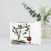 Droevige Kerstboom Feestdagenkaart (Staand voorkant)