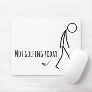Droevige Stickman voor Golfer Muismat
