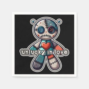 Droevige VOODOO Pop Beer PECH in de LIEFDE Servet