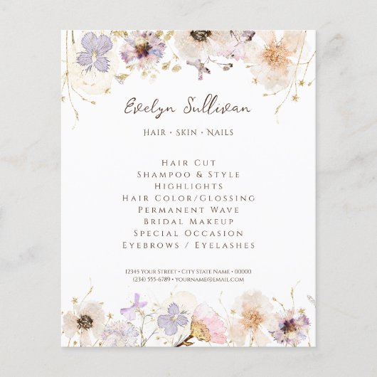 Droge bloemen flyer (Voorkant)