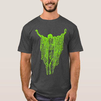 Droge Botten Pastel Gothic Groene Creepy Skeleton  T-shirt