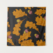 Droge eikenbladeren en eikels. met de hand getrokk wandkleed (Voorkant (horizontaal))