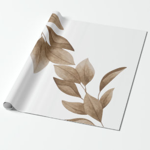 Droge esthetische bladeren cadeaupapier
