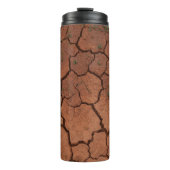 Droge, gebarsten grond thermosbeker (Voorkant)