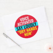 Droge handen nu - Voice Activated Sticker (Envelop)