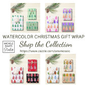 Droge kerstboom roze cadeaulabel