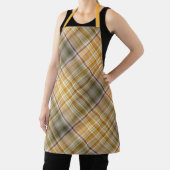 Droge Maïsgeel en Olijfgroen Plaid Schort (Insitu)