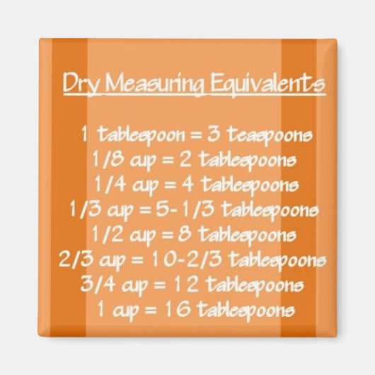 Droge meetequivalenten Oranje magneet (Voorkant)