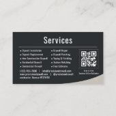 Droge muur QR-code professioneel Visitekaartje (Achterkant)