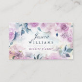 Droge Paarse Rozen Floral Visitekaartje (Voorkant)