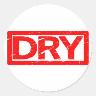 Droge stempel ronde sticker