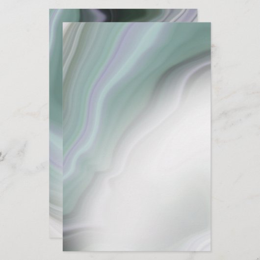 Droge Stusty Sage Agate Blank Stationery (Voorkant / Achterkant)