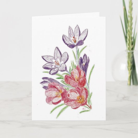 Droge verjaardagskaart voor bloemen kaart (Voorkant)