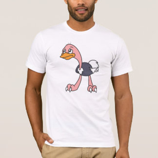 Drogen van Cute Ostrich Bird Tee Shirt Polo V Neck