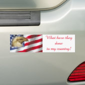 Drogen van Eagle en Amerikaanse vlag rood wit blau Bumpersticker (Op auto)