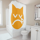Drogen van Emoji Cat Douchegordijn (In situ)