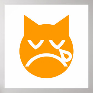 Drogen van Emoji Cat Poster