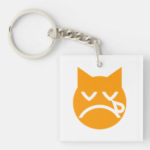 Drogen van Emoji Cat Sleutelhanger