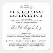 Droit chalet Étiquette Accueil Boulangerie Sticker (Devant)