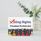 Droit de vote Loi sur la liberté de vote Carte pos (Debout devant)