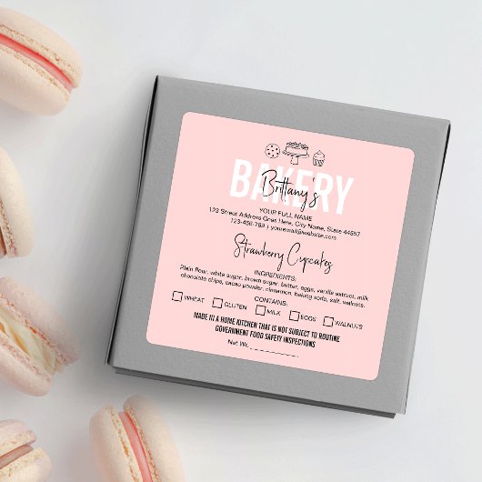 Droit du chalet Étiquette Boulangerie Feminine Ing