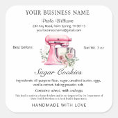 Droit du chalet Étiquette de boulangerie alimentai (Devant)