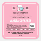 Droit du chalet Étiquette Feminine Pink Boulangeri (Devant)