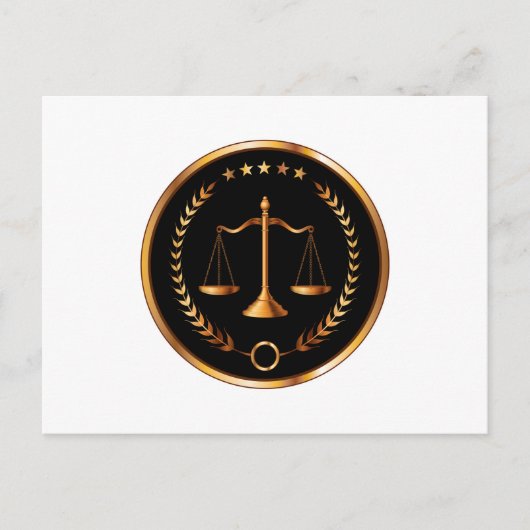 Droit - Échelles de justice - Carte postale - SRF (Devant)