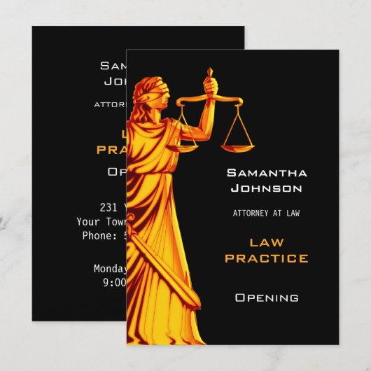 Droit | Ouverture du Faire-part (Devant / Derrière)