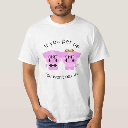 Droits des animaux pour les cochons T-shirt pour l (Devant)