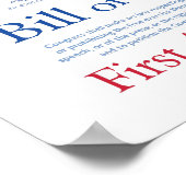 Droits du premier amendement - Poster sur la liber (Coin)