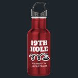 Drôle 19ème trou bouteille d'eau cadeau pour joueu<br><div class="desc">Drôle 19ème trou bouteille d'eau cadeau pour joueur de golf. Design humoristique pour les amateurs de golf. Créez un pour papa,  mari,  petit ami,  oncle,  frère,  grand-père,  instructeur,  coach,  caddie,  patron,  collègue,  ami,  etc. Disponible en rouge métallique et autres couleurs. Belle balle de golf et illustration de trou.</div>