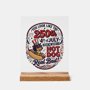 Drôle 250e 4 juillet Hot Dog Dachshund