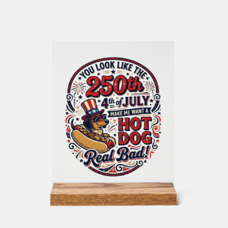 Drôle 250e 4 juillet Hot Dog Dachshund